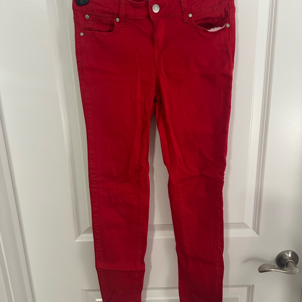Celebrity Pink Bold Red Skinny Jeans